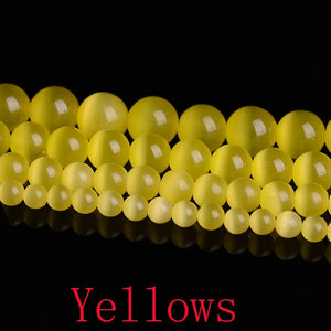AAA+ Cat Eye Beads 4/6/8/10/12MM Glass Opal DIY