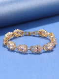 AAA+ CZ Jewelry 18K Plated Bracelet Women Wedding Party Accessories