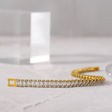 AAA Rectangle Zircon Chain Bracelet for Women Fine Jewelry Kpop