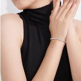 AAA Rectangle Zircon Chain Bracelet for Women Fine Jewelry Kpop