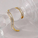 AAA Rectangle Zircon Chain Bracelet for Women Fine Jewelry Kpop