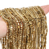 Gold-Plated Hematite Beads Star Cube Round Loose Beads