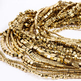 Gold-Plated Hematite Beads Star Cube Round Loose Beads