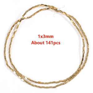 Gold-Plated Hematite Beads Star Cube Round Loose Beads