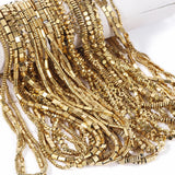 Gold-Plated Hematite Beads Star Cube Round Loose Beads