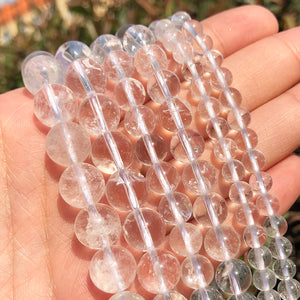 Natural Crystal Quartz Stone Beads Jewelry Making DIY Bracelet Necklace 15.5''