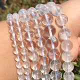 Natural Crystal Quartz Stone Beads Jewelry Making DIY Bracelet Necklace 15.5''
