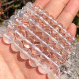 Natural Crystal Quartz Stone Beads Jewelry Making DIY Bracelet Necklace 15.5''