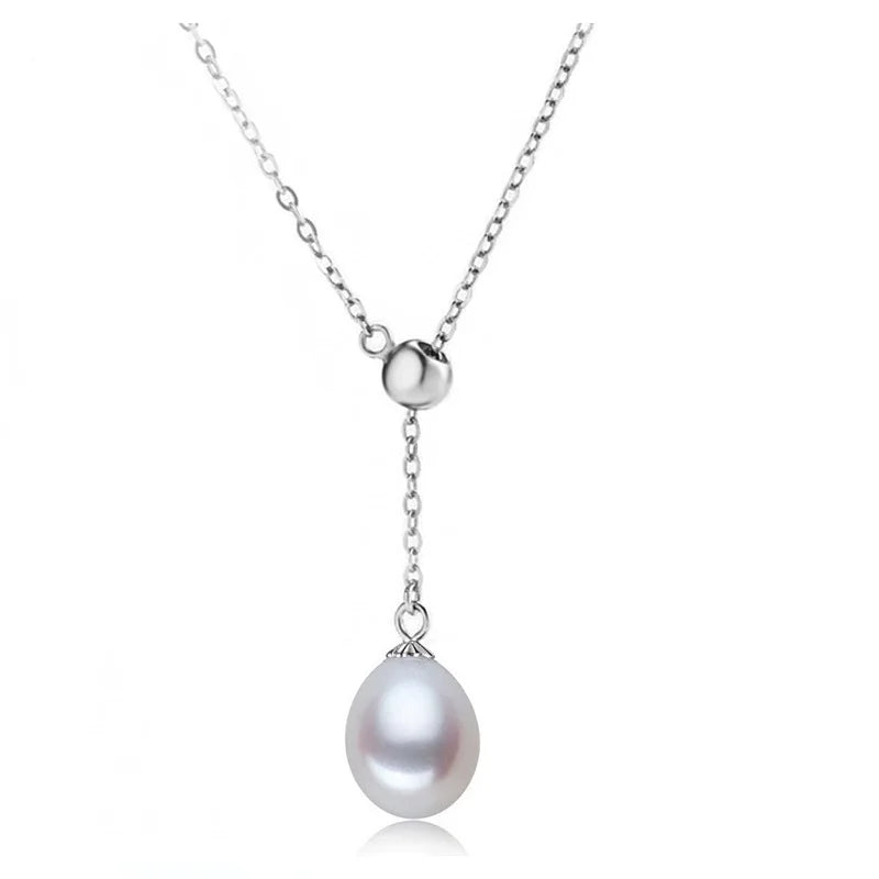 Freshwater Pearl Pendant Necklace S925 Sterling Silver Necklace For Women
