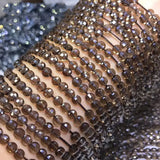 Smoky Quartz Coin Faceted Loose Beads 3*4/6mm DIY Jewelry Necklace