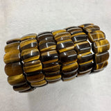 Natural Yellow Tigereye Stone Bead Bracelet 14x20mm
