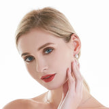 Natural Freshwater Pearl Stud Earrings 925 Sterling Silver Jewelry