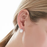 Natural Freshwater Pearl Stud Earrings 925 Sterling Silver Jewelry