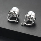 Natural Freshwater Pearl Stud Earrings 925 Sterling Silver Jewelry