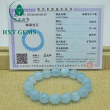 Natural Aquamarine Gem Stone Beads Round 4 6 8 10 12mm