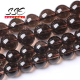 Natural Smoky Quartz Crystal Stone Beads 6-12mm