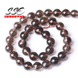 Natural Smoky Quartz Crystal Stone Beads 6-12mm