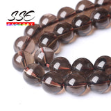 Natural Smoky Quartz Crystal Stone Beads 6-12mm