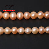 100% Real Freshwater Pearl Beads Nearly Round Shape