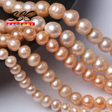 100% Real Freshwater Pearl Beads Nearly Round Shape