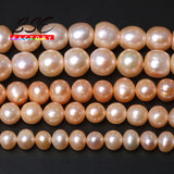 100% Real Freshwater Pearl Beads Nearly Round Shape