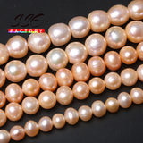 100% Real Freshwater Pearl Beads Nearly Round Shape