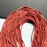 2*3MM Heishi Orange Red Coral Gem Stone Disc Beads Chip Disk