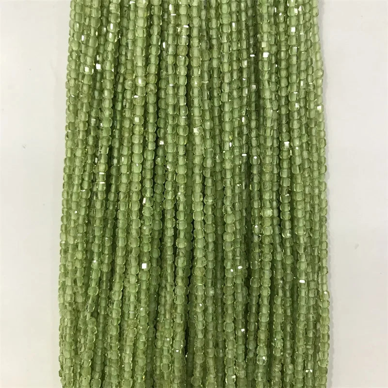 2MM Green Peridot Olive Gemstone Bead for Chakra Jewelry Making