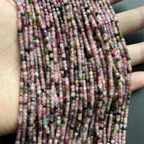 2MM Rare Clear Faceted Square Candy Tourmaline Mini Tony Gem Stone Beads