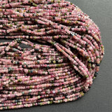 2MM Rare Clear Faceted Square Candy Tourmaline Mini Tony Gem Stone Beads