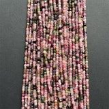 2MM Rare Clear Faceted Square Candy Tourmaline Mini Tony Gem Stone Beads