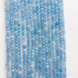 3MM Aquamarine Gemstone Beads Natural Stone for Jewelry Making DIY