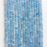 3MM Aquamarine Gemstone Beads Natural Stone for Jewelry Making DIY
