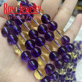Clear Quartz Amethyst Citrine Natural Stone Beads 6/8/10mm