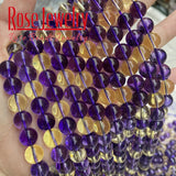 Clear Quartz Amethyst Citrine Natural Stone Beads 6/8/10mm