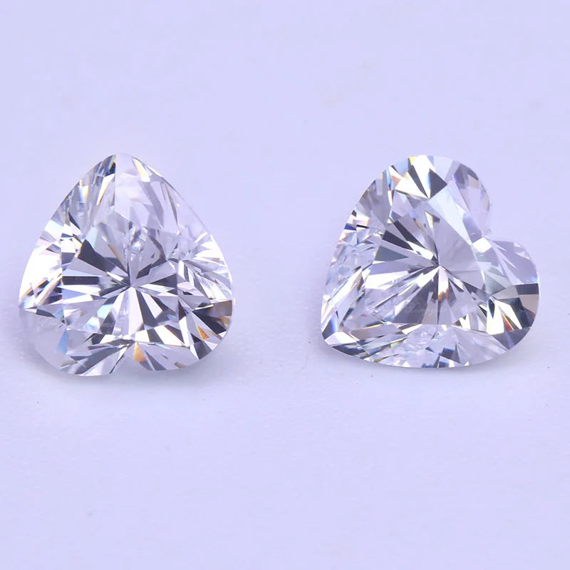 Heart CZ Zirconia Stones DIY Beads for Earring Ring Jewelry