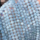 Natural Aquamarine Loose Beads 6 8 10 12mm DIY Accessory Gemstone