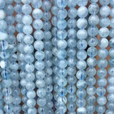 Natural Aquamarine Loose Beads 6 8 10 12mm DIY Accessory Gemstone