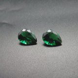 Lab Created Green Emerald Pear Cut Faceted Loose Gemstone 4X6 mm
