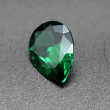 Lab Created Green Emerald Pear Cut Faceted Loose Gemstone 4X6 mm