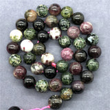 Green Tourmaline Beads 6-12mm Round Natural Loose Stone Bracelet