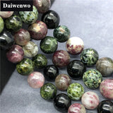Green Tourmaline Beads 6-12mm Round Natural Loose Stone Bracelet