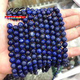 Natural Lapis Lazuli Beads Round Loose Stone Beads for Jewelry Making