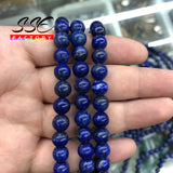 Natural Lapis Lazuli Beads Round Loose Stone Beads for Jewelry Making