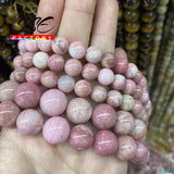 Natural Red Rhodonite 6mm - 12mm Round Loose Bead 15''strand