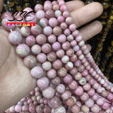 Natural Red Rhodonite 6mm - 12mm Round Loose Bead 15''strand
