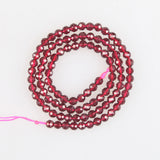 Faceted Garnet Loose Beads 2 3 4mm for Jewelry Making