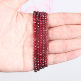 Faceted Garnet Loose Beads 2 3 4mm for Jewelry Making