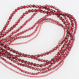 Faceted Garnet Loose Beads 2 3 4mm for Jewelry Making