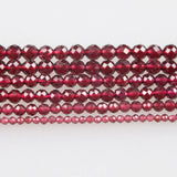 Faceted Garnet Loose Beads 2 3 4mm for Jewelry Making